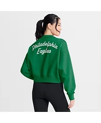 Nike Women's Kelly Green Philadelphia Eagles Phoenix Fleece Quarter-Zip Sweatshirt