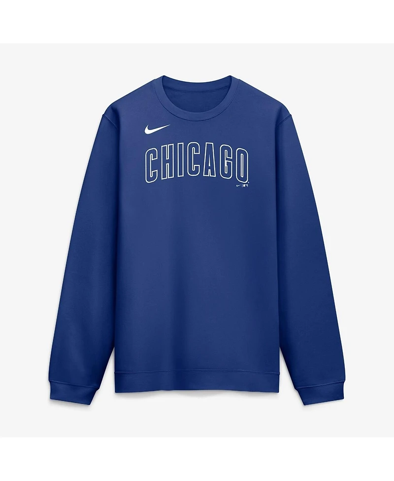 Nike Men's Royal Chicago Cubs Primetime Wordmark Sweatshirt