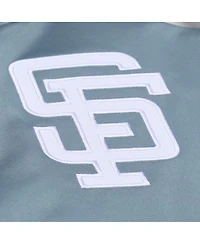 Mitchell & Ness Men's Gray San Francisco Giants Thunderstorm Head Coach Lightweight Satin Full-Snap Jacket