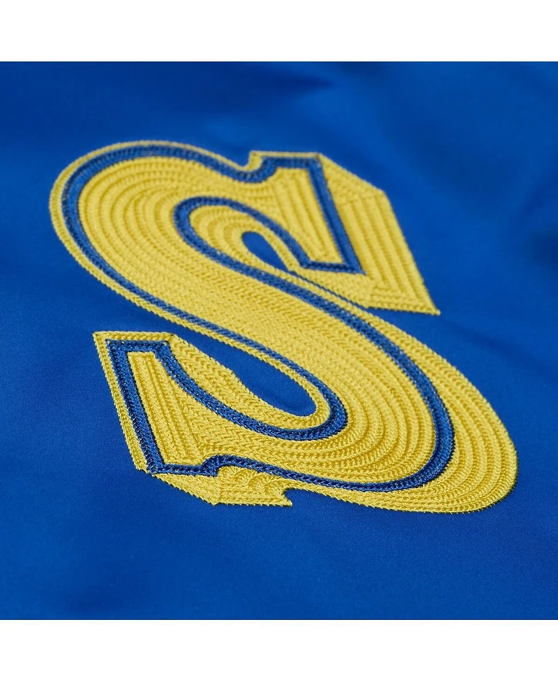 Mitchell & Ness Men's Ken Griffey Jr. Royal Seattle Mariners Legends Collection Lightweight Satin Full-Snap Jacket