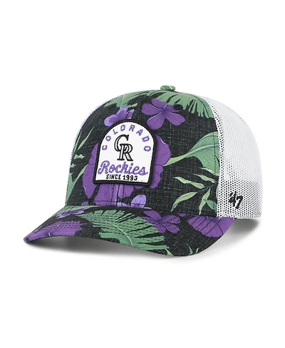 '47 Brand Men's Black Colorado Rockies Beachside Adjustable Trucker Hat