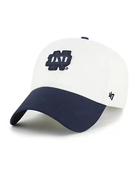 '47 Brand Men's White/Navy Notre Dame Fighting Irish Contemporary Basics Two Tone Clean Up Adjustable Hat