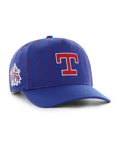 '47 Brand Men's x Rawlings Royal Texas Rangers Pinstripe Hitch Adjustable Hat