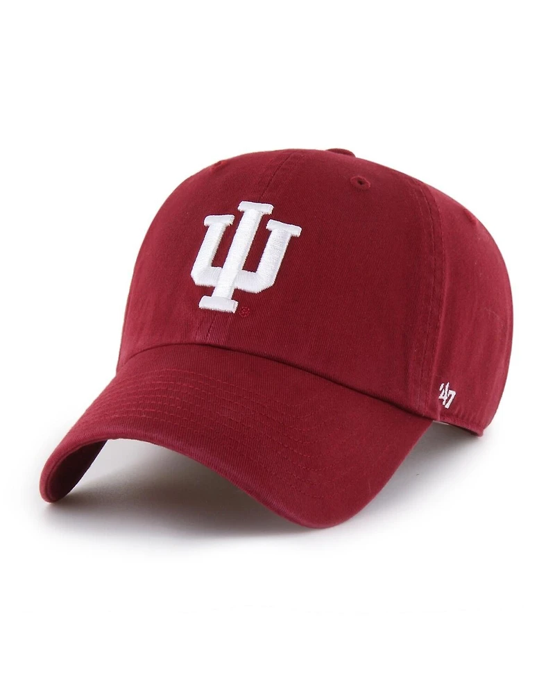 '47 Brand Big Boys and Girls Crimson Indiana Hoosiers Clean Up Adjustable Hat