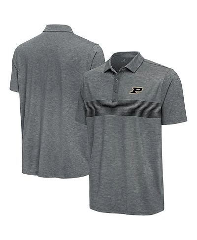 Antigua Men's Pewter Purdue Boilermakers Dashing Polo Shirt