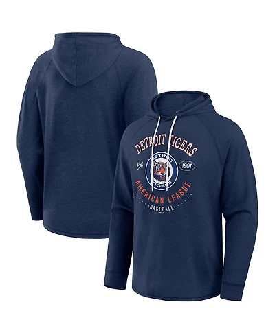Darius Rucker Collection by Fanatics Men's Blue Detroit Tigers Raglan Hooded Long Sleeve T-Shirt