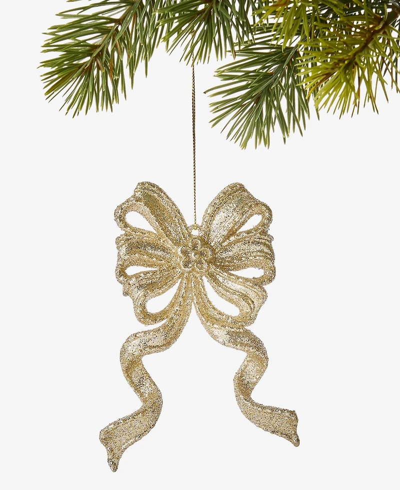 Holiday Lane Christmas Glitters Bow Ornament, Macy's Exclusive
