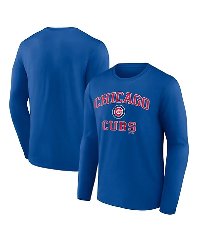 Logo Athletic Men's Royal Chicago Cubs Heart Soul Long Sleeve T-Shirt