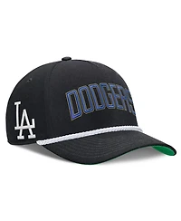 Nike Men's Black Los Angeles Dodgers Cooperstown Collection Rise Adjustable Hat