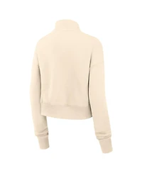 Nike Women's Cream Chicago Bears Legacy Phoenix Fleece Cropped Half-Zip Sweatshirt