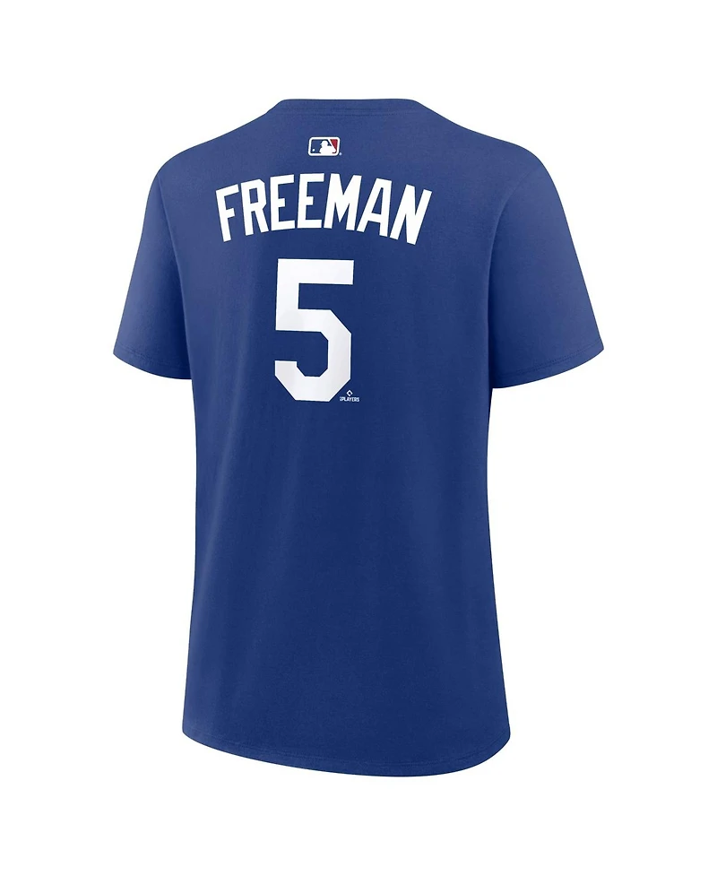 Nike Women's Freddie Freeman Royal Los Angeles Dodgers Name and Number T-Shirt
