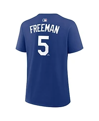 Nike Women's Freddie Freeman Royal Los Angeles Dodgers Name and Number T-Shirt