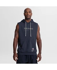 Nike Men's Navy Chicago Bears Sideline Standard Issue Dri-fit Sleeveless Hoodie