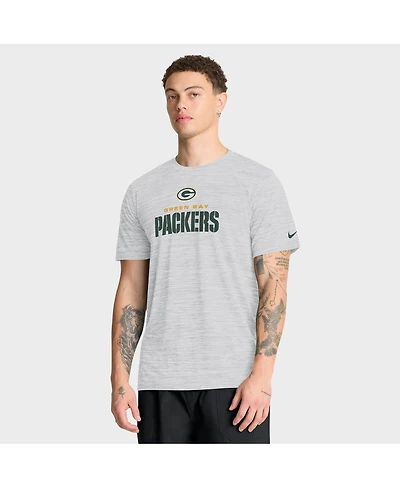 Nike Men's Ash Green Bay Packers Velocity Endurance Run Dri-fit T-Shirt