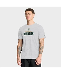 Nike Men's Ash Green Bay Packers Velocity Endurance Run Dri-fit T-Shirt