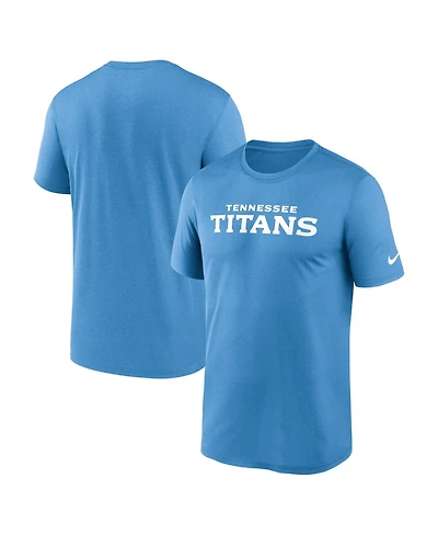 Nike Men's Light Blue Tennessee Titans Primetime Legend Wordmark Dri-fit T-Shirt