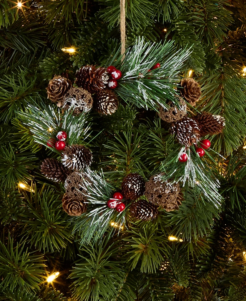 Holiday Lane Cozy Cabin Pinecone Wreath Ornament, Macy's Exclusive