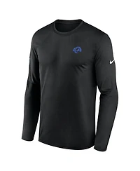 Nike Men's Black Los Angeles Rams Sideline Legend Long Sleeve T-Shirt