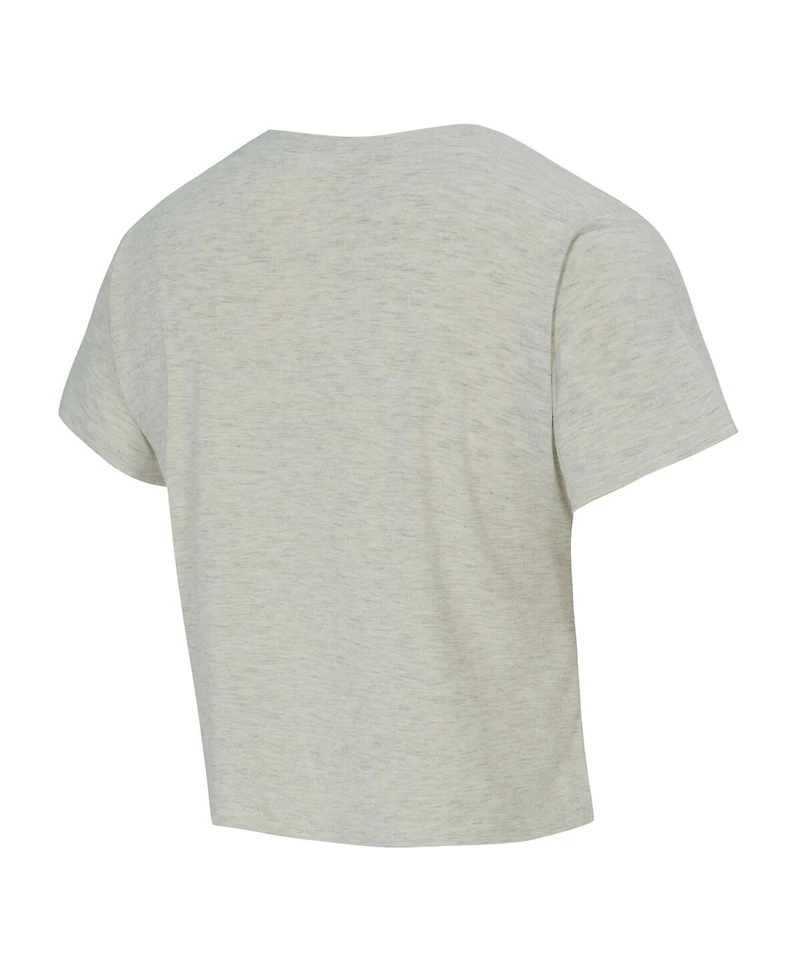 Concepts Sport Women's Cream New York Yankees Birch Cropped T-Shirt