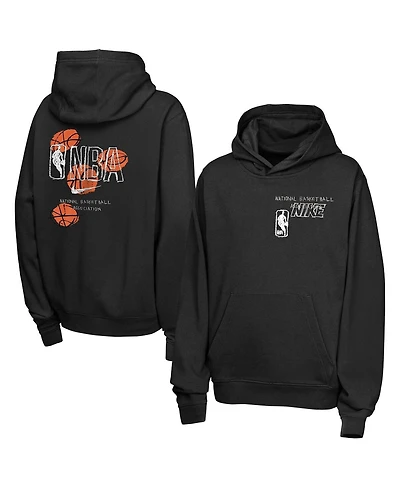 Nike Big Boys and Girls Black Nba Oversized Team 31 Baller Club Premium Hoodie