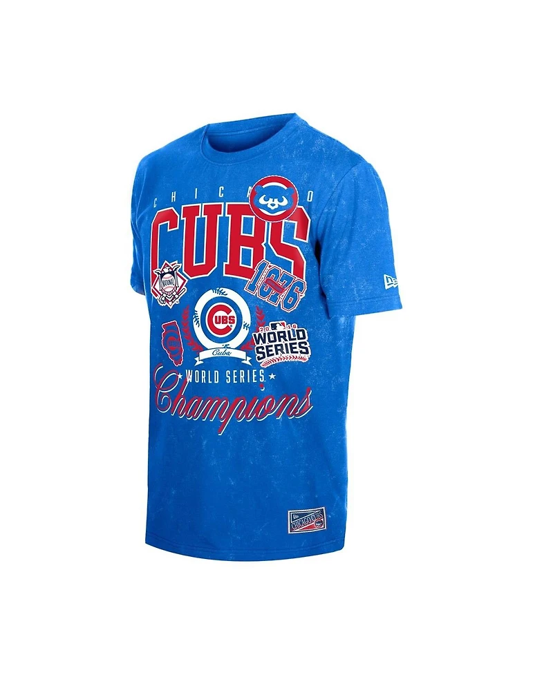 New Era Men's Royal Chicago Cubs Mineral Wash T-Shirt