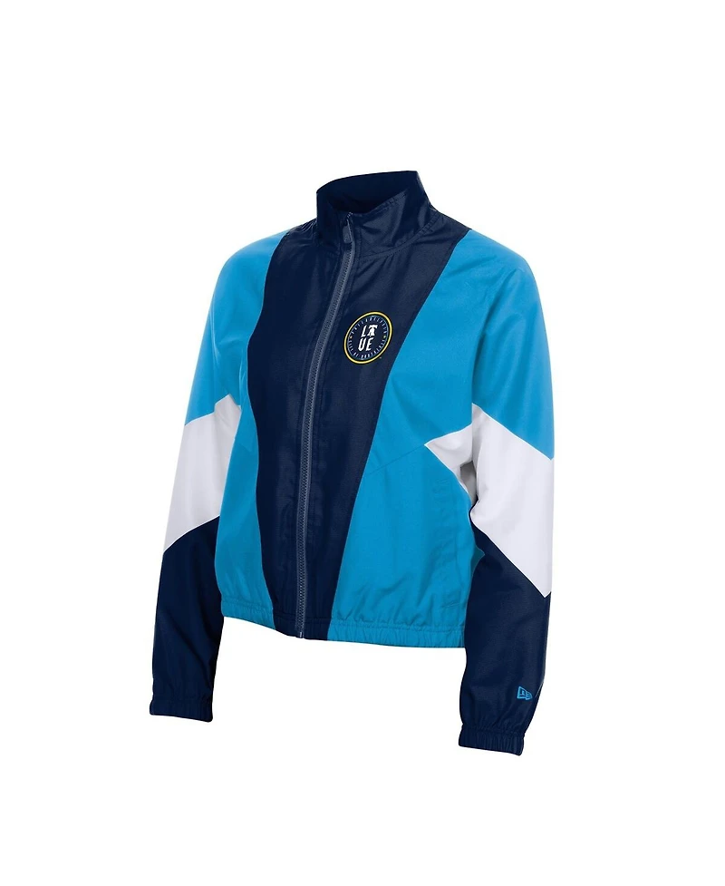 New Era Women's Navy/Light Blue Philadelphia Phillies Leisure City Connect Full-Zip Windbreaker Jacket