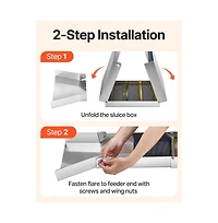 Sugift Folding Aluminum Sluice Box 50 inch Compact Portable Panning Equipment