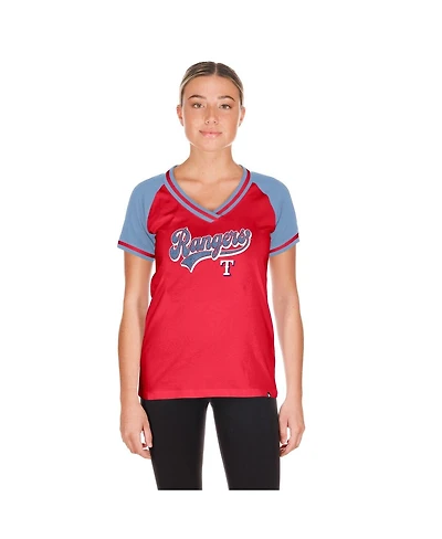 New Era Women's Red Texas Rangers Gameday V-Neck T-Shirt