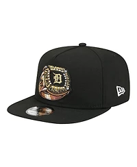 New Era Men's Black Detroit Tigers Ring A-Frame 9FIFTY Snapback Hat