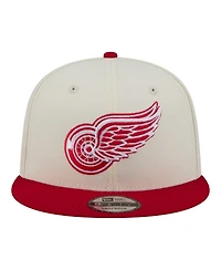 New Era Men's White/Red Detroit Red Wings Injection Localized Two-Tone 9FIFTY Snapback Hat