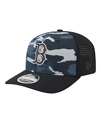 New Era Men's Black Boston Red Sox Tonal Camo 9SEVENTY Stretch-Snap Hat