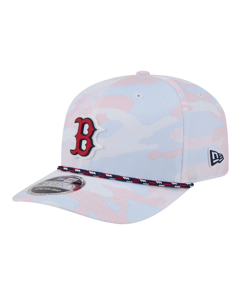 New Era Men's White Boston Red Sox Camo Rope 9SEVENTY Adjustable Hat