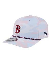 New Era Men's White Boston Red Sox Camo Rope 9SEVENTY Adjustable Hat