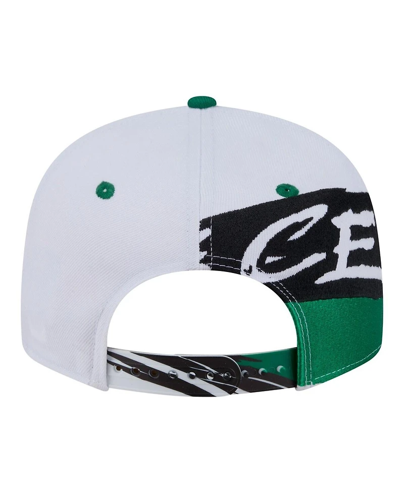 New Era Men's and Women's White/Kelly Green Boston Celtics Swept 9FIFTY Snapback Hat