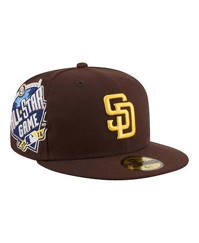New Era Men's Brown San Diego Padres Hidden Hit 59FIFTY Fitted Hat