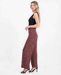 Anne Klein Petite Wide Leg Pull-On Palazzo Pants
