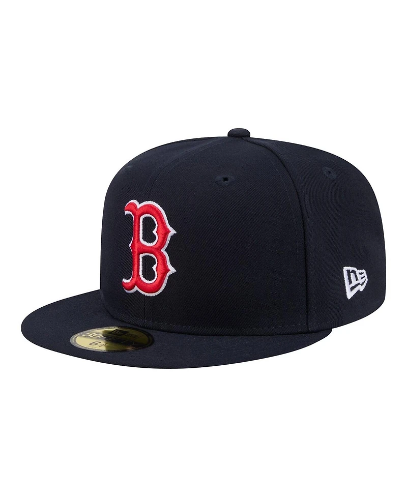 New Era Men's Navy Boston Red Sox Hidden Hit 59FIFTY Fitted Hat