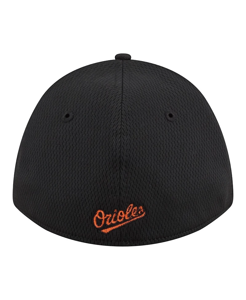 New Era Men's Black Baltimore Orioles Dash 39THIRTY Flex Hat