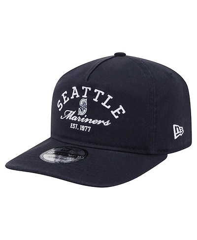 New Era Men's Navy Seattle Mariners Stacked 19TWENTY Adjustable Hat
