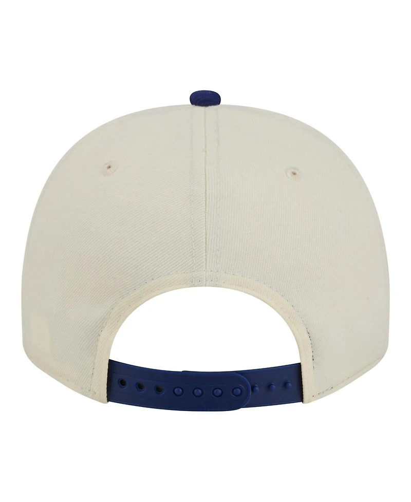 New Era Men's Cream Los Angeles Dodgers Throwback Tri-Hit A-Frame 9FIFTY Adjustable Hat