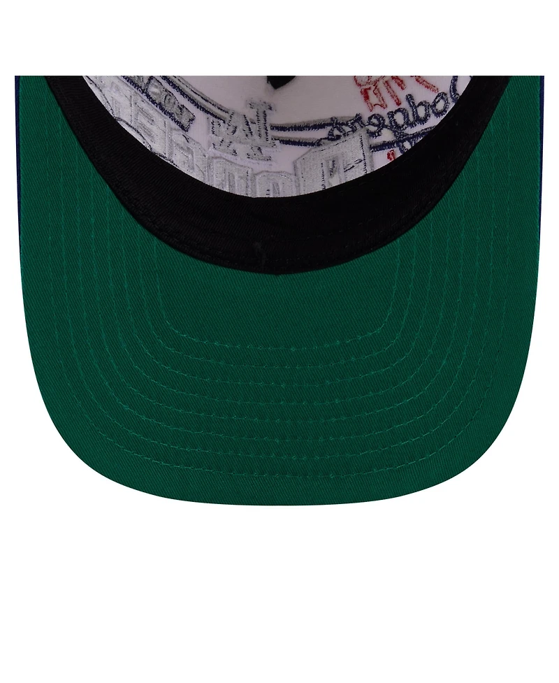 New Era Men's Cream/Royal Los Angeles Dodgers Classic A-Frame 9FIFTY Snapback Hat