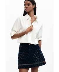 Desigual Women's Denim Jacquard Skirt
