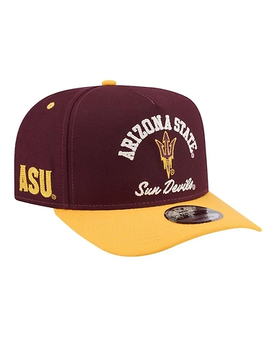 New Era Men's Maroon/Gold Arizona State Sun Devils Two-Tone Arched 9FIFTY Snapback Hat