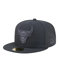 New Era Men's Charcoal Chicago Bulls Tonal Color Pack 59FIFTY Fitted Hat