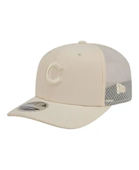 New Era Men's Light Beige Chicago Cubs Color Pack 9SEVENTY Trucker Adjustable Hat