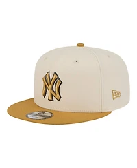 New Era Men's Light Beige/Khaki New York Yankees 2-Tone Color Pack 9FIFTY Snapback Hat
