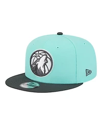 New Era Men's Turquoise/Charcoal Minnesota Timberwolves Color Pack Two-Tone 9FIFTY Snapback Hat