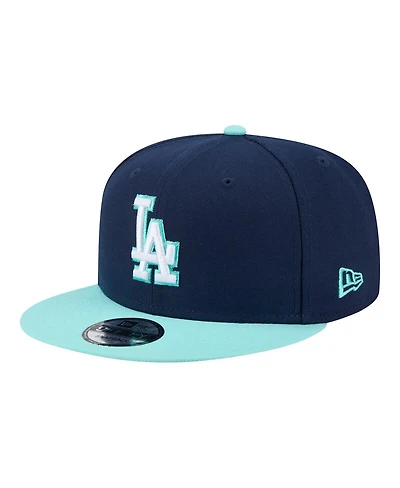 New Era Men's Navy/Turquoise Los Angeles Dodgers 2-Tone Color Pack 9FIFTY Snapback Hat