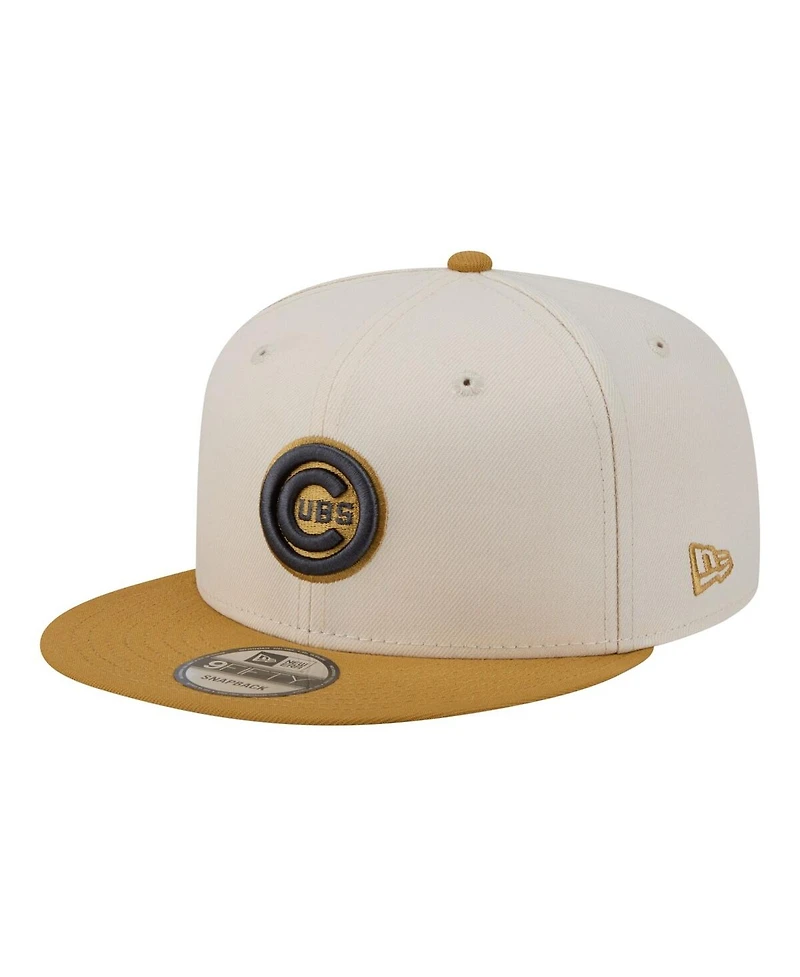 New Era Men's Light Beige/Khaki Chicago Cubs 2-Tone Color Pack 9FIFTY Snapback Hat