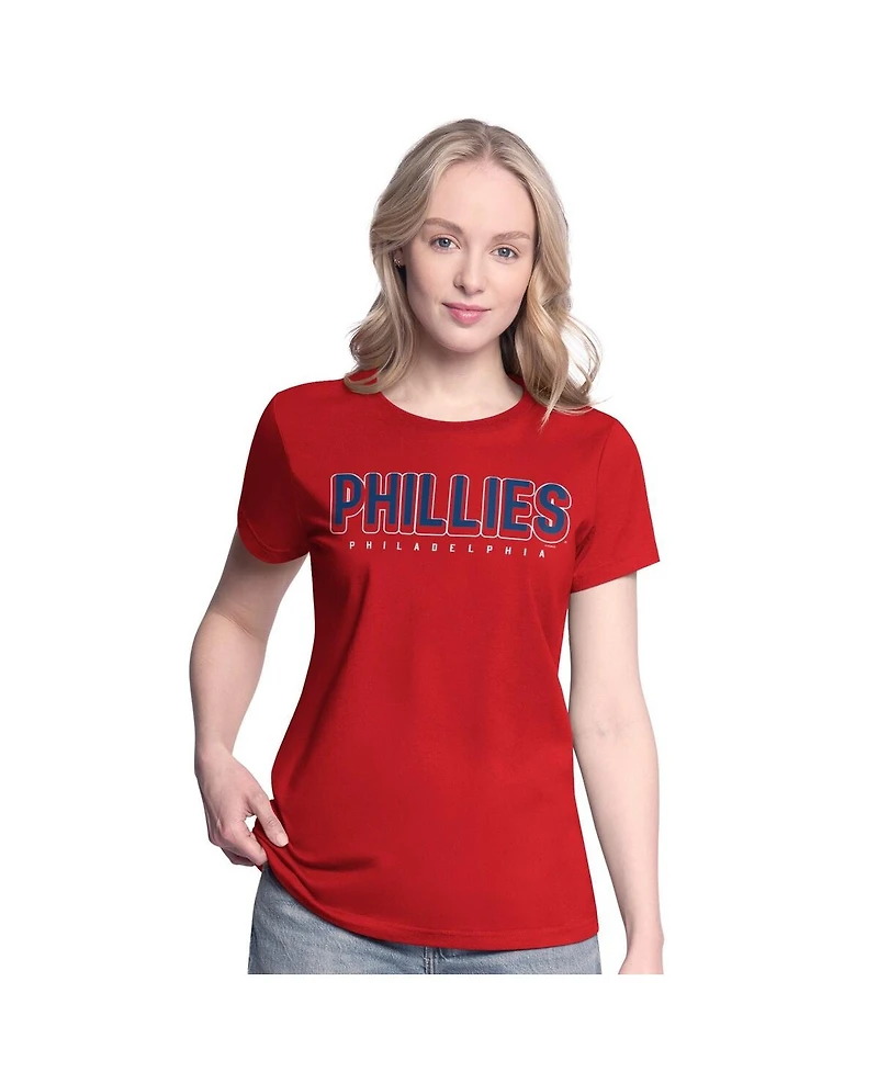 G-iii 4Her by Carl Banks Women's Red/Royal Philadelphia Phillies Two T-Shirt Combo Pack
